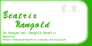 beatrix mangold business card